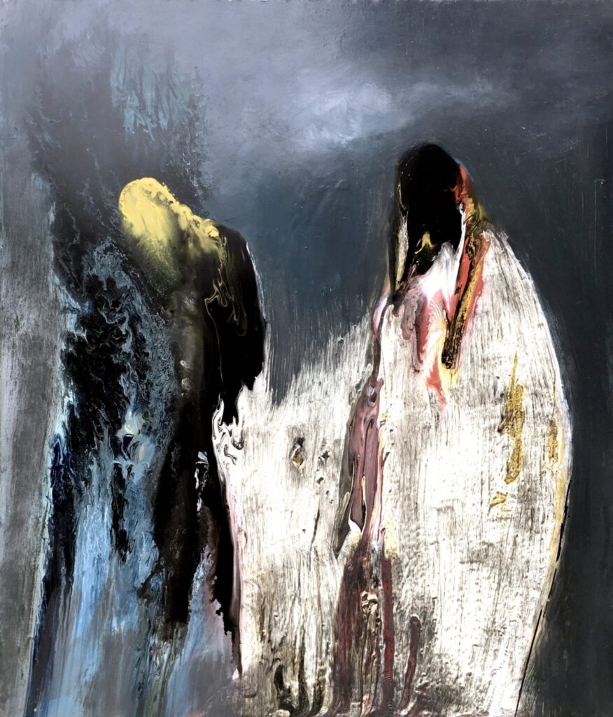 "Couple" (1983). Enamel on hardboard, 65x74cm